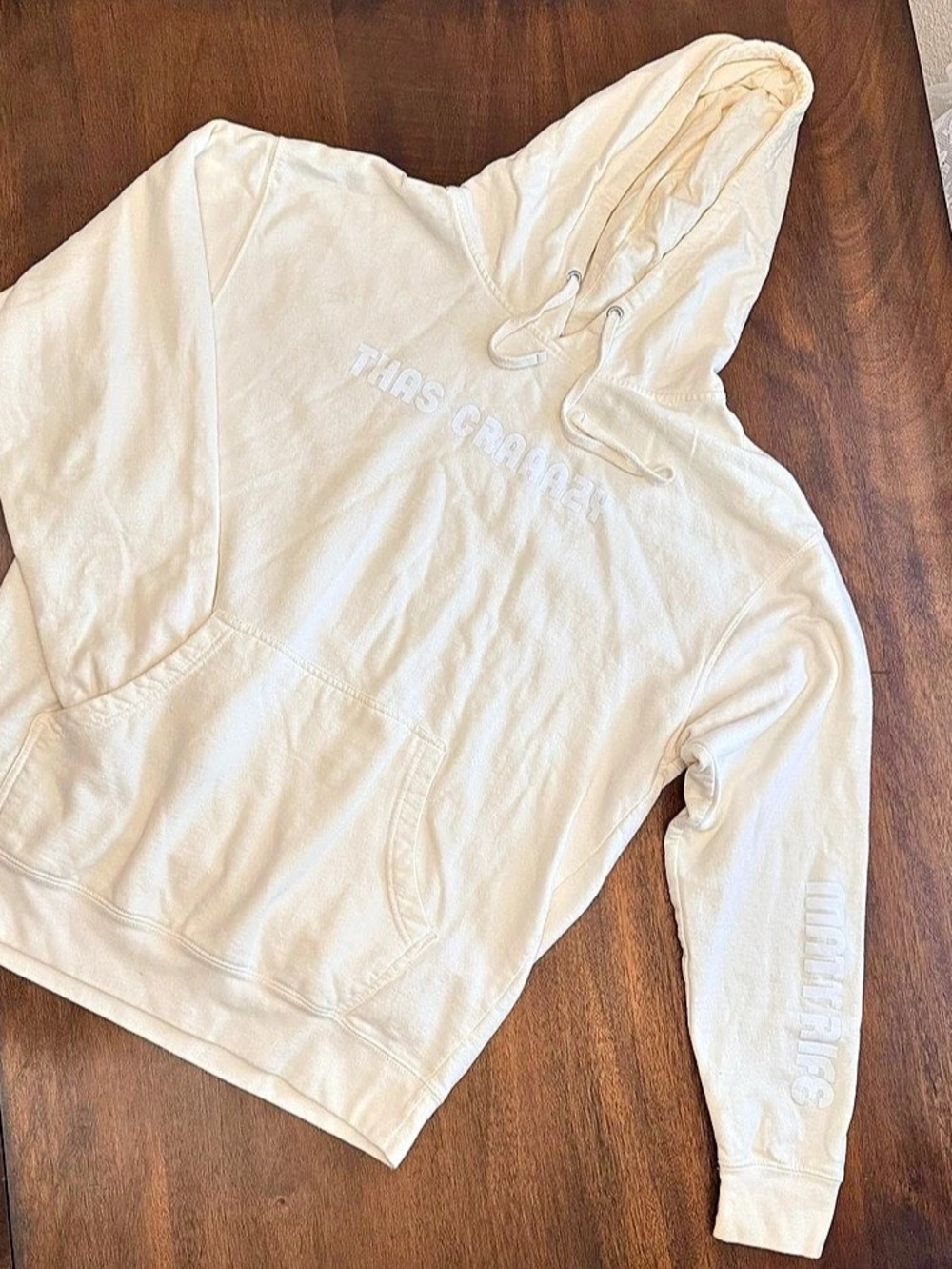 Matt Rife Thas Craaazy Hoodie Official Tour Merch Ivory/White/Cream Graphic Hood